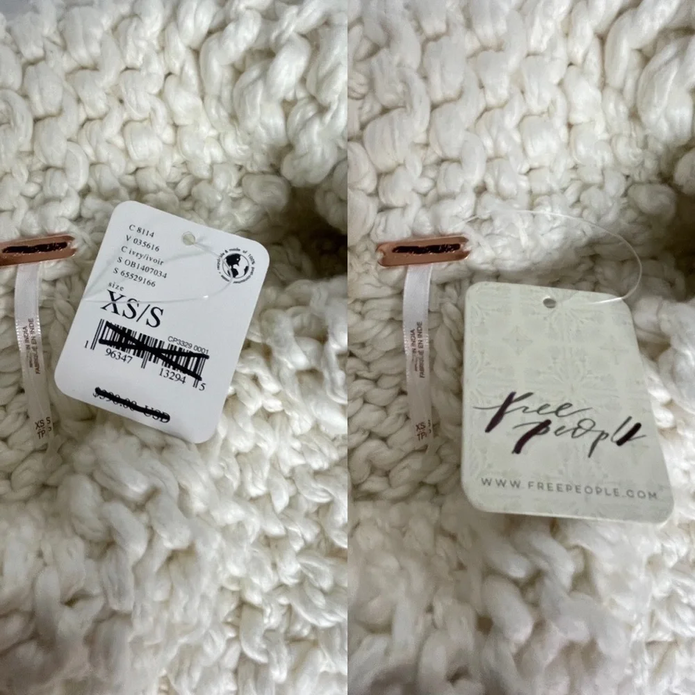 FINAL PRICE RARE FP x WeTheFree Care Sari Not Sari Organic Knit Sweater xs/s - Picture 5 of 16